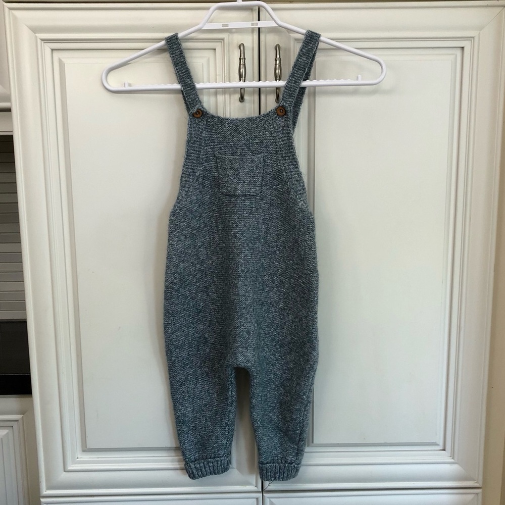 Zara knit baby overalls